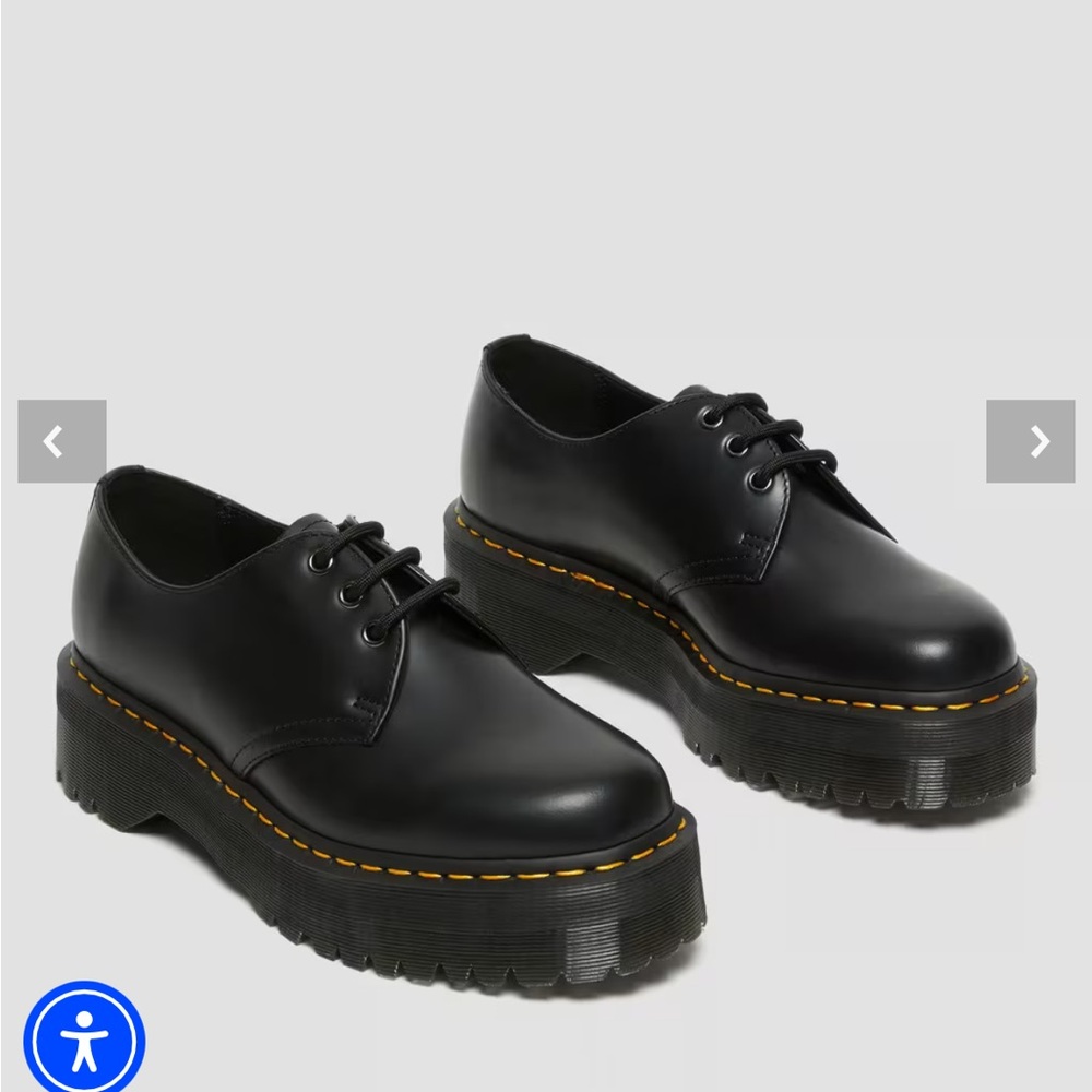 Dr Martens 1461 smooth leather platform shoe